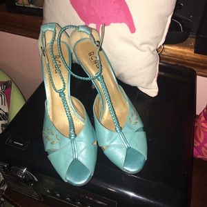 Teal Bcbc kitten heel